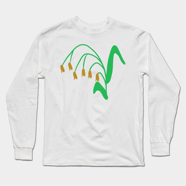 Plant. Spikelet. Grass. Reed. Nature. Gift for girl, woman, mom, daughter, sister, girlfriend Long Sleeve T-Shirt by grafinya
